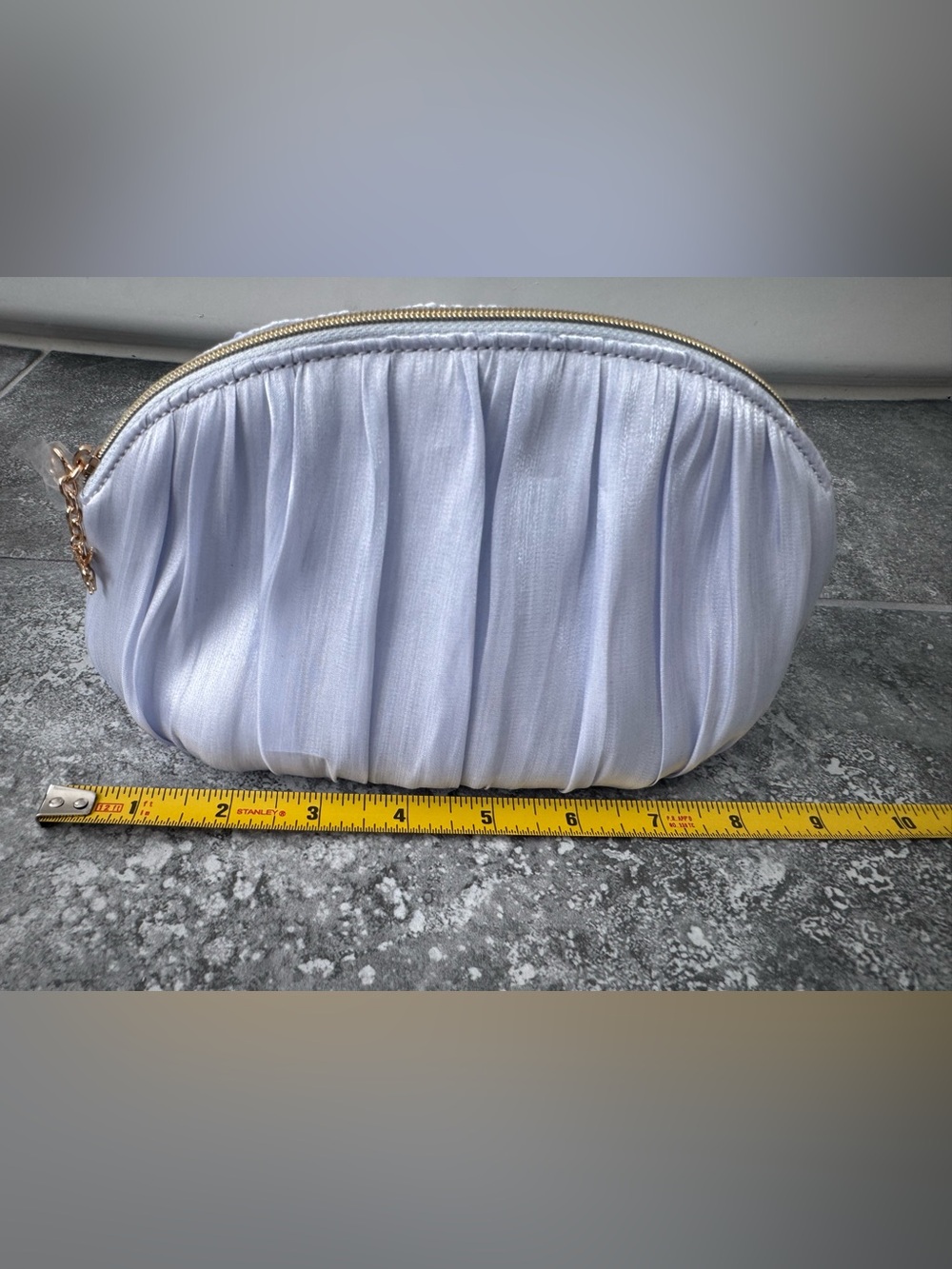 Cle de Peau Light Purple Ruched Cosmetic Bag Pouch NEW